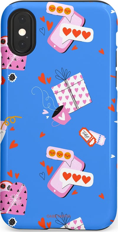 Casetastic Hoesje Geschikt voor Apple iPhone X/Xs - Stijlvolle Beschermende Duo-layer Case - Romantische Date