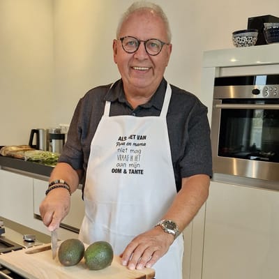 Keukenschort met grappige tekst bedrukt leuk cadeau oom en tante worden | katoenen Barbecueschort Keuken BBQ Schort Kookschort Kokschort | bedanken verjaardag broer zus zwangerschap aankondigen kerst sint aankondiging