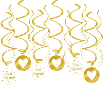 Paperdreams - Swirl decoratie Just Married - 12 stuks