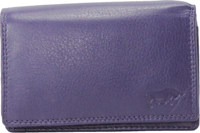 Compacte Leren Dames Portemonnee Donkerpaars - Ideale Dames Portemonnee Donkerpaars Leer