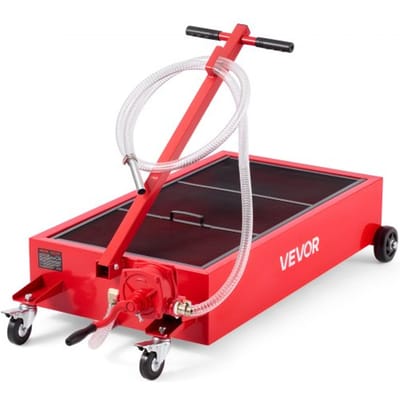VEVOR Low Profile Olieopvangbak, 75,7L met Handpomp, 2,2m Slang en T-handgreep, Lekvrij en Corrosiewerend, voor Auto's, SUV's, Vrachtwagens, ATV's, Rood
