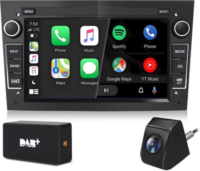 Cestovet Autoradio - Geschikt Voor Opel Astra H Corsa C/D Meriva Zafira B - 2GB + 64GB Android 15 - Draadloos Apple Carplay & Android Auto - 7-inch Touchscreen - GPS-Navigatie - Bluetooth & Wifi - Achteruitrijcamera - DAB+