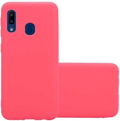 Cadorabo Hoesje geschikt voor Samsung Galaxy A10e / A20e in CANDY ROOD - Beschermhoes gemaakt van flexibel TPU silicone Case Cover