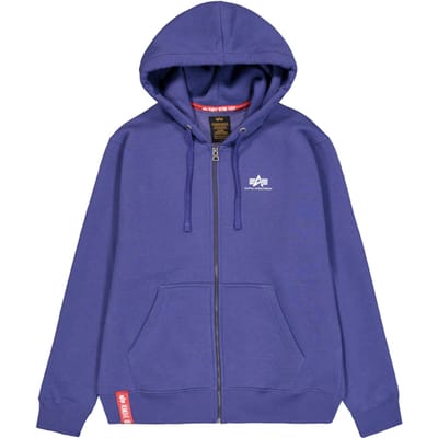 Hooded sweatshirt met rits Alpha Industries Basic Small Logo