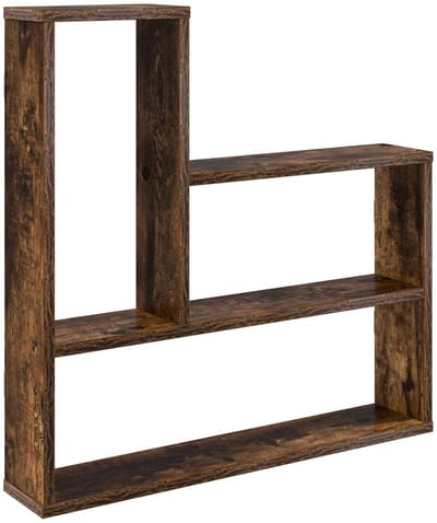 vidaXL - Wandplank - Gerookt - eiken - 60 - x - 11 - x - 60 - cm - Bewerkt - hout