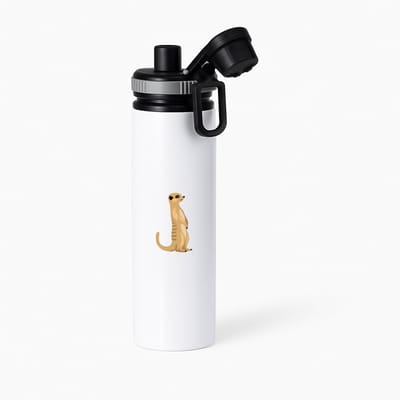 Hacebo® - Stokstaartje waterfles met draaidop grijs - Hamster - Dieren liefhebbers - Knaagdier - dierentuin - safari - water fles - 850ML