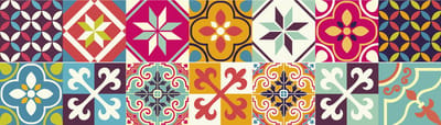 Zelfklevende stickers voor traptreden en stootborden - AGNES - 2 stroken van 16x112 cm