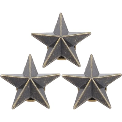 50 Sets Rivets Étoile à 5 Branches Alliage 16mm Clous Étoile avec Vis à Fente 4mm pour Maroquinerie Vêtements bronze antique