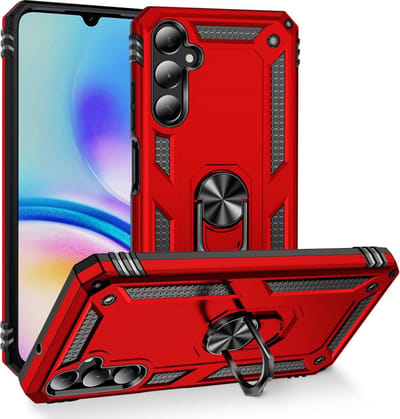Coverup Hoesje - Geschikt voor Samsung Galaxy A05s Hoesje - Coverup Ring Kickstand Back Cover - Rood