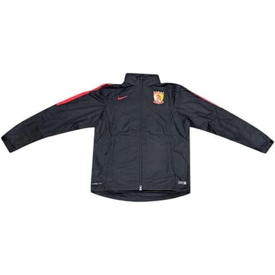 Nike 2016 Seizoen Guangzhou Evergrande Spelersversie Staande Kraag Rits Lange Mouwen Jas Heren jassen 777241-010 XL black