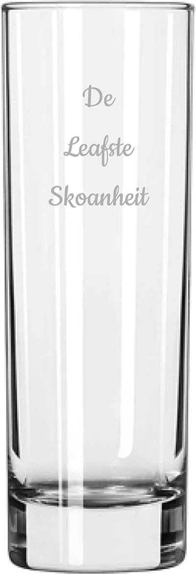 Gegraveerde longdrinkglas 22cl De Leafste Skoanheit