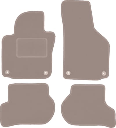 Beige veloursmatten voor: Skoda Octavia II stationwagen, liftback (2004-2013)
