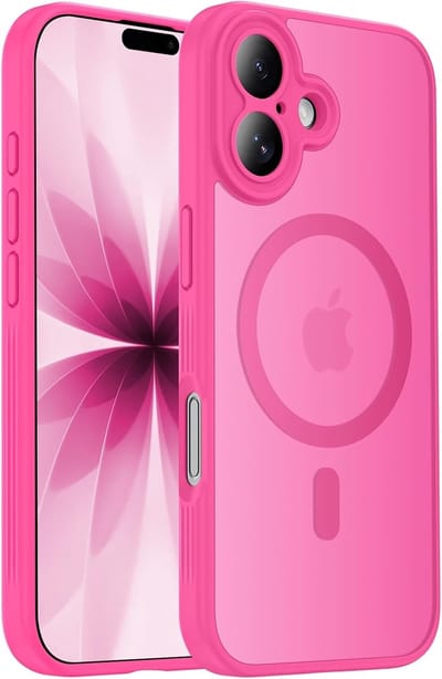 Hoesje Geschikt voor iPhone 17 Hoesje Roze - Hoesje Geschikt voor MagSafe iPhone 17 - Shockproof Back Cover met Lens beschermer
