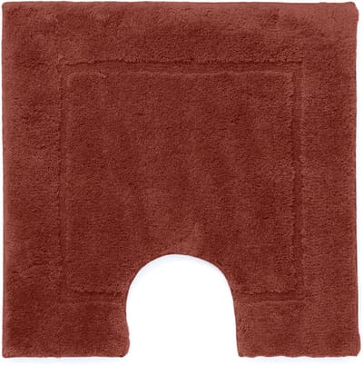 Casilin WC-mat Antislip Orlando - 59x59cm - Met Uitsparing - Vierkante Badmat - Waterabsorberend - Wasbaar en Sneldrogend - Acryl - Oranje