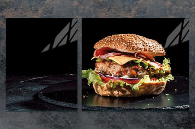 TMK ArtDeko - Snijplank en Beschermplaat - 100x52 cm - Hamburger