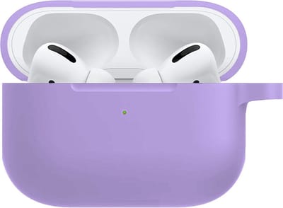 Hoesje - Geschikt voor Apple AirPods Pro 2 - Siliconen Hoes met Clip - Silicone Case Cover - Lila
