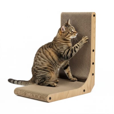 Animal Oasis – krabpaal voor katten – krabplank karton en krabmat – krabpaal hout – 48 cm