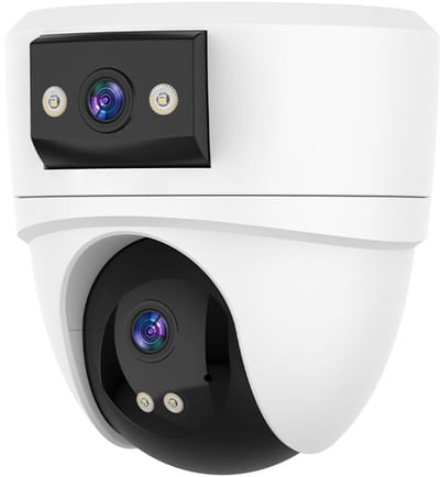 HD Dual Lens Indoor CCTV IP Camera Full Color Nachtzicht WIFI（Met 64G geheugenkaart）