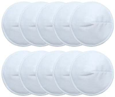 LISM-Borstvoedingspads van bamboevezel, 10 pads per verpakking, wasbaar en herbruikbaar.