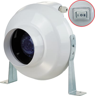 Buisventilator VK Duo Ø100mm - 264 m³/h - Met 2-standenregelaar