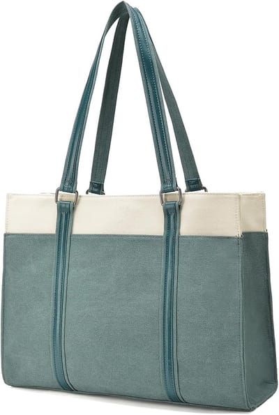 Grote Laptoptas voor Dames met Veel Vakken - Schoudertas Geschikt voor 15,6 inch Laptop en College Boeken