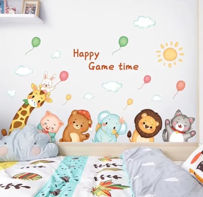 Schattige Cartoon Stickers Home Zelfklevende Kast Decoratie Muursticker Klein Patroon Kinderkamer Decoratie Wanddecoratie
