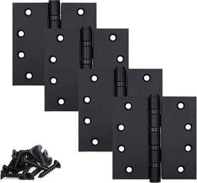 Roestvrij stalen deurscharnier voor binnen- en buitendeuren - 4" (101 mm) x 4" (101 mm) - 4 stuks