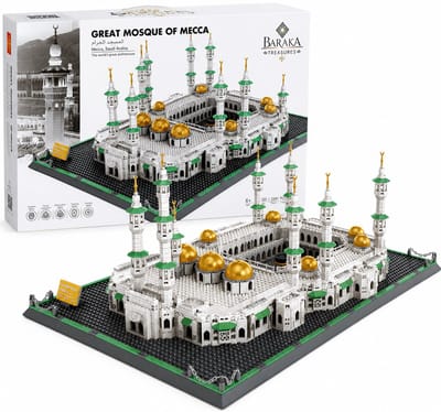 Baraka Treasures Islamitische Bouwset - Bouwstenen Set - Bouwspeelgoed - Bouwblokken - Islamitisch Cadeau - Eid Cadeau - 2291 Bouwstenen - Moskee Al-Haram