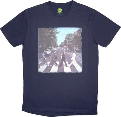 The Beatles - Vintage Abbey Road Heren T-shirt - S - Donkerblauw