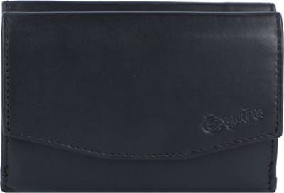 Esquire Nieuw Zijde Portemonnee Leer 11 cm - Unisex - Horizontaal - schwarz