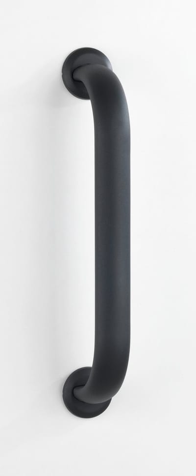 WENKO Wandgreep Secura Premium 43cm antraciet aluminium - Veiligheidsgreep - Wandbeugel - Badgreep - Belastbaarheid max. 120 kg - TÜV GS getest, gekeurd en gecertificeerd