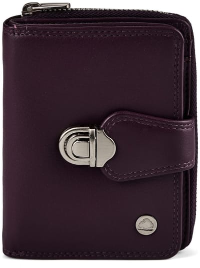 Greenburry Sponsachtig portefeuille leer 9 cm - Dames - Staand formaat - purple