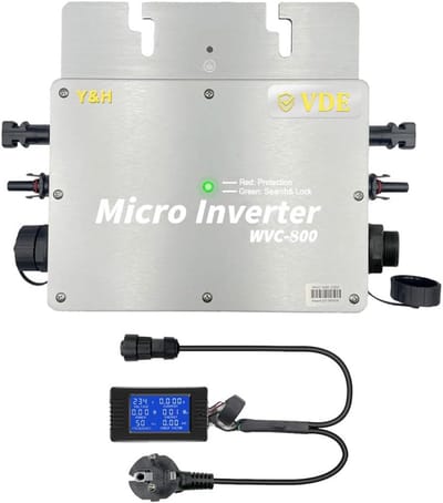 Netgekoppelde Micro-omvormer - Zonne-energie Omvormer - Energie Opwekken - MPPT Technologie - 34 x 24 x 10 cm