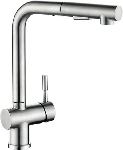 Dailygoods- Keukenkraan Hogedruk - Uittrekbaar Armatuur - Douchekraan met Twee Straalsoorten - Draaibaar - Eenhendel Wastafelarmatuur - Geborsteld Roestvrij Staal - Waterkraan