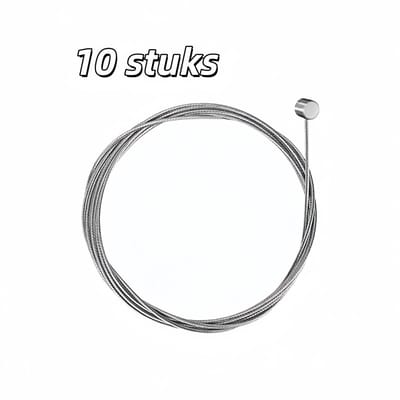 10 stuks - Mountainbike Remkabels - Fietsaccessoire - Sterk en trekvast - RVS binnenkabel - Slijtvast - Roestbestendig - 1,7 m - Zilver
