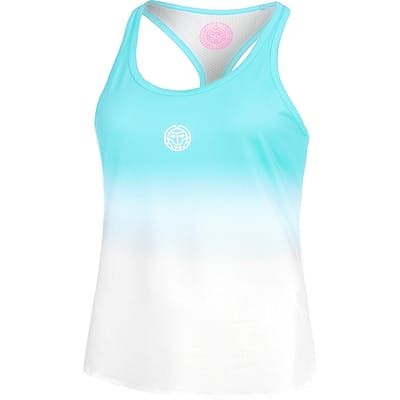 BIDI BADU Crew Gradiant Tanktop Dames-Turkoois,Wit