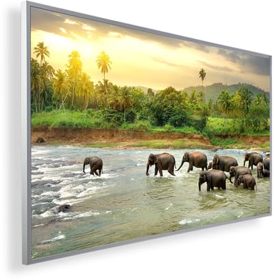 Infrarood Verwarmingspaneel 450W met fotomotief en Smart Thermostaat (5 jaar Garantie) - Olifanten in het Water 67