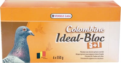 Colombine Ideal-Bloc Fabry Kleikoek A 6 - Duivensupplement - 6x550 g Tray 5+1
