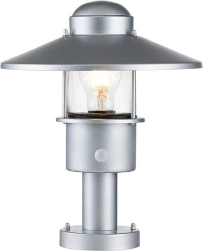 Elstead Lighting Mini LED Tuin Pilaar Klampenborg | 1X E27 Max 60W | IP44 (Outdoor) | Silver