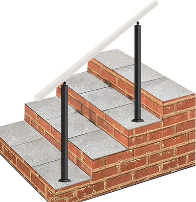 Houten Trap il - Trapleuning Hout - Veilig Traplopen - Verstelbare Hoek - 95 cm Hoogte - Zwart
