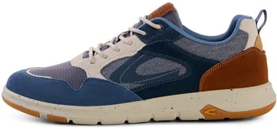 camel active Lichte sneakers van leer en textiel - Maat menswear-41 - Blauw