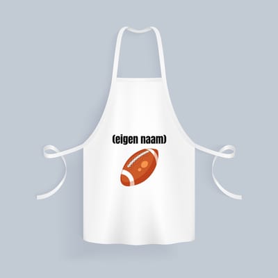Akyol - rugbybal met eigen naam Keukenschort - Rugby - atleten - iemand die houdt van rugby - verjaardag - cadeau - kado - 82 bij 71 cm