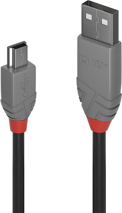 Lindy Anthra Line - USB cable - USB to mini-USB Type B - 1 m