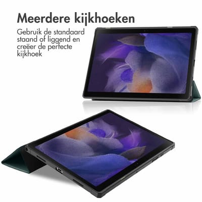 imoshion Tablet Hoes - Geschikt voor Samsung Galaxy Tab A8 (2021 / 2022) - Trifold Bookcase - Donkergroen