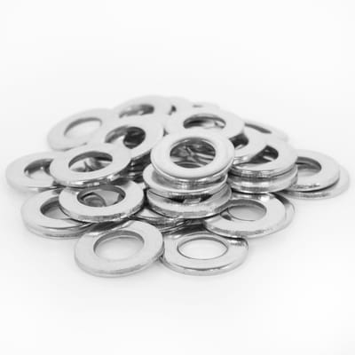 M6 - 100 stuks roestvrij staal - A2 - V2A roestvrije U-ringen DIN 125 vorm A - M2 tot M16 bijlagringen plat buitendiameter smal voor schroeven, draadstangen (100, M6)