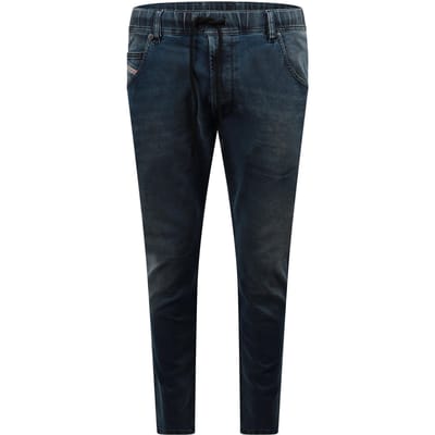 Men's Diesel Krooley Ne Sweat Tapered Jeans in Blue Denim
