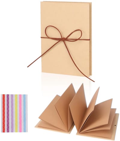 Dailygoods- Fotoalbum - Accordeon-vouwalbum - Plakalbum - Geschikt voor zwangerschapsdagboek - Poëziealbum - 21 x 15,5 cm - Duurzaam karton - Herinneringenalbum