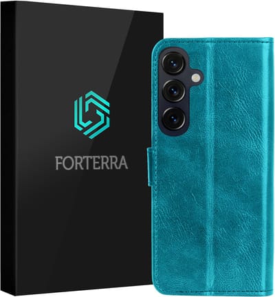 Hoesje Geschikt voor Samsung Galaxy S26 - Luxe Bookcase - Walletcase Hoes - Portemonnee - Cover - Turquoise