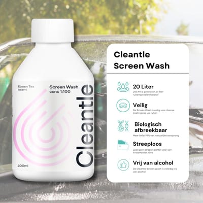 Cleantle Ruitensproeiervloeistof Concentraat (Geschikt Voor 20L) - Streeploos - Ruitenvloeistof Auto - Ruitenwisservloeistof - Streeploos