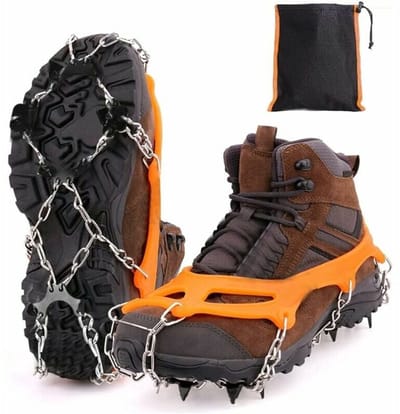 8 tanden anti-slip stijgijzers van mangaanstaal voor sneeuwgrepen Klimijzers Bergbeklimmen Wandelen Vissen Activiteiten in de sneeuw (1 paar)
